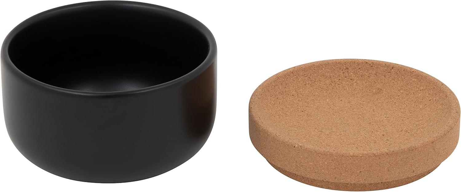 image:imageKamenstein Ceramic and Cork Salt Pig with Easy Lift Lid for Easy Access BlackBlack