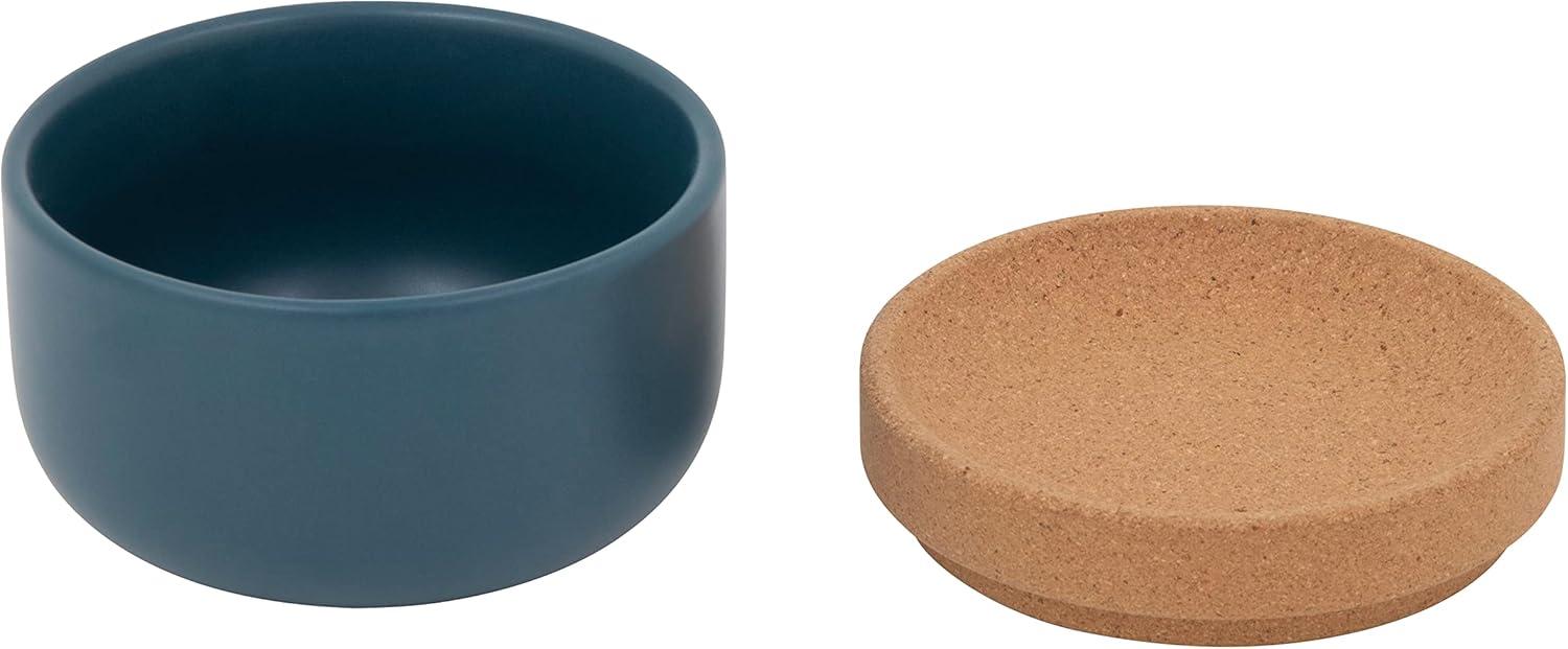image:imageKamenstein Ceramic and Cork Salt Pig with Easy Lift Lid for Easy Access BlackTeal