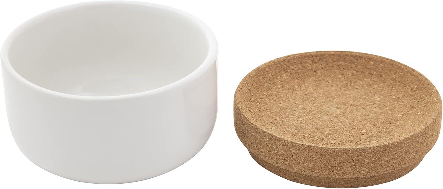 image:imageKamenstein Ceramic and Cork Salt Pig with Easy Lift Lid for Easy Access BlackWhite