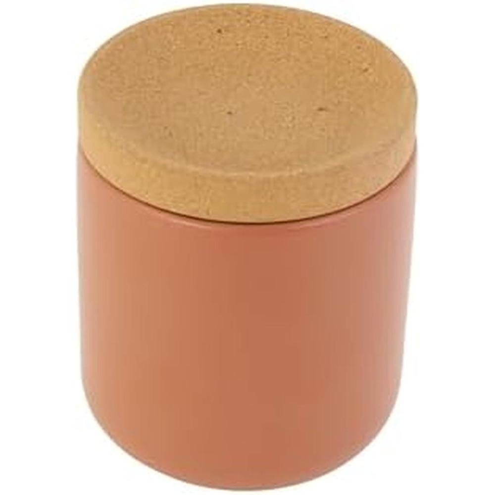 image:imageCeramic and Cork Breathable Garlic Keeper to Allow Air Flor for Freshness Stackable Space Saving Cork Lid Natural Cork and Red CeramicTerra Cotta