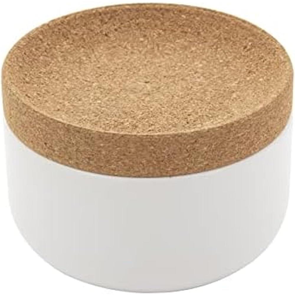 image:imageKamenstein Ceramic and Cork Salt Pig with Easy Lift Lid for Easy Access BlackWhite