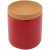 image:imageCeramic and Cork Breathable Garlic Keeper to Allow Air Flor for Freshness Stackable Space Saving Cork Lid Natural Cork and Red CeramicRed