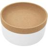 image:imageCeramic and Cork Large Breathable Produce Bowl with Lid to Naturally Extend Produce Freshness Natural Cork and Teal CeramicWhite