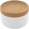 image:imageKamenstein Ceramic and Cork Salt Pig with Easy Lift Lid for Easy Access BlackWhite