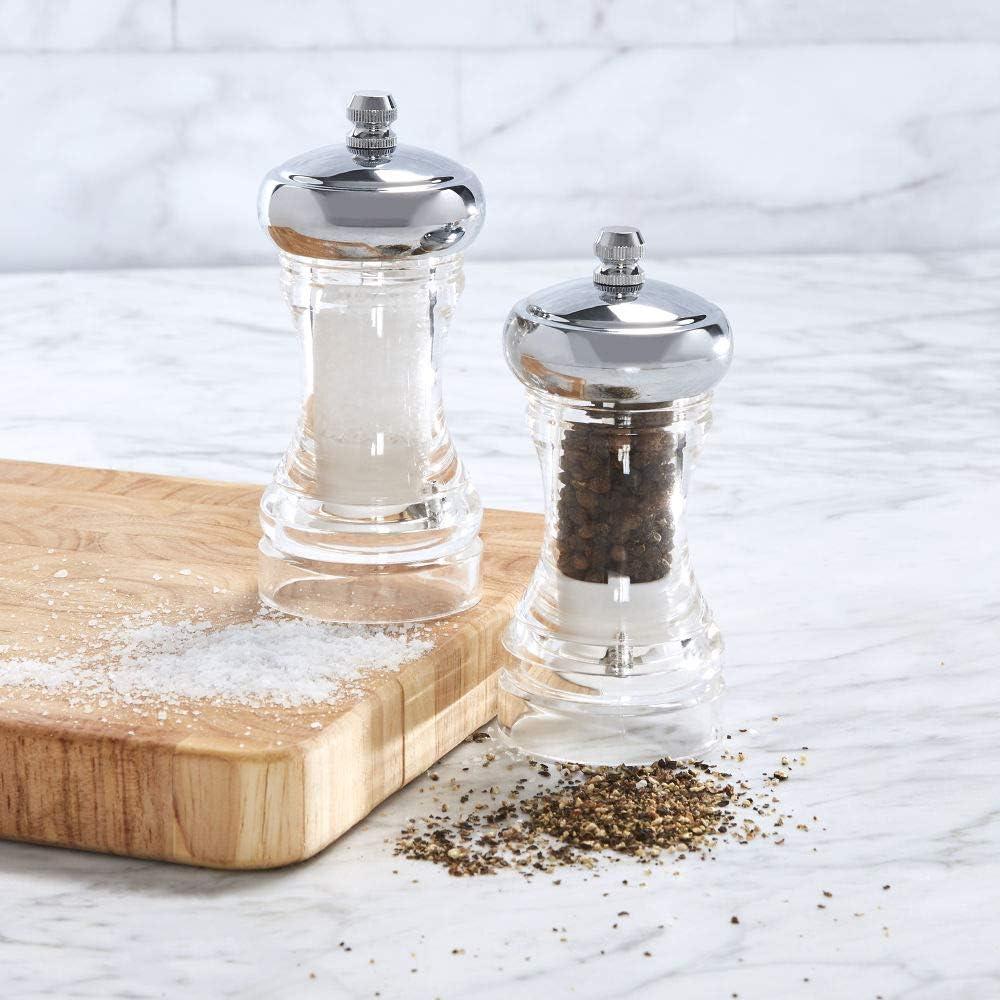 image:imageKAMENSTEIN Dual Plastic Grinder Filled with Sea Salt and Pepper Chrome