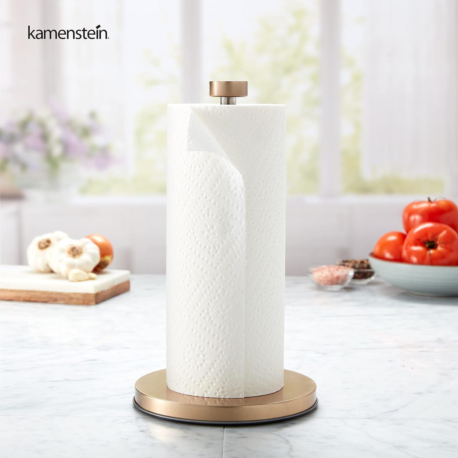 image:imageKamenstein 5114965 Perfect Tear Paper Towel Holder 13Inch Dark BrownBrushed Gold