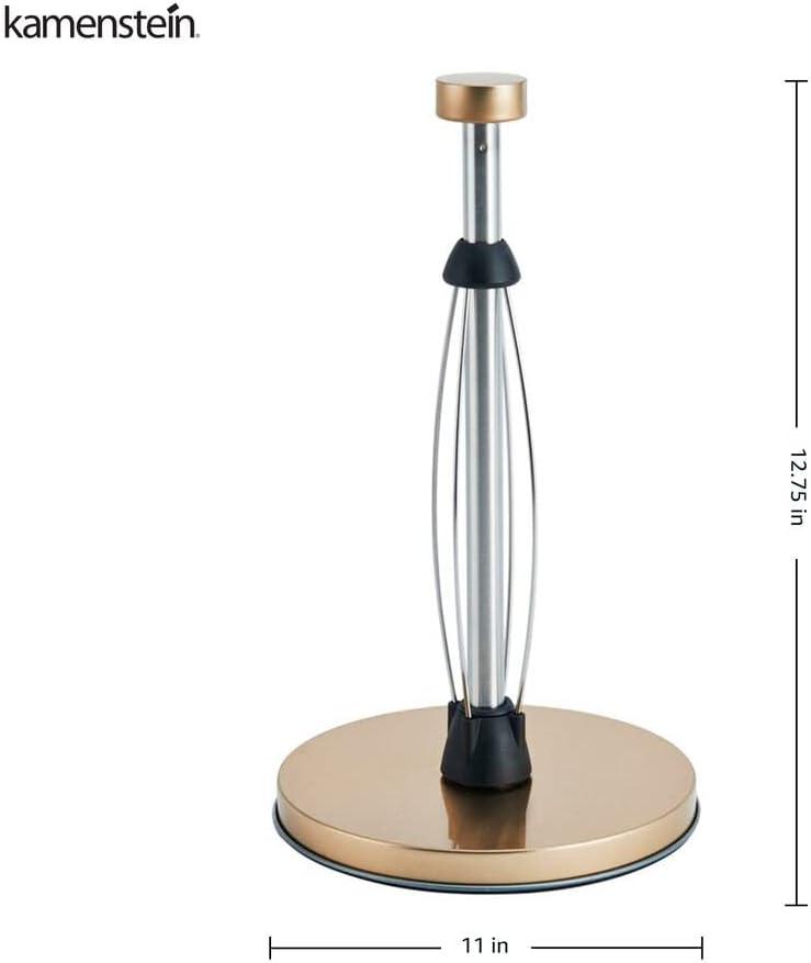 image:imageKamenstein 5114965 Perfect Tear Paper Towel Holder 13Inch Dark BrownBrushed Gold