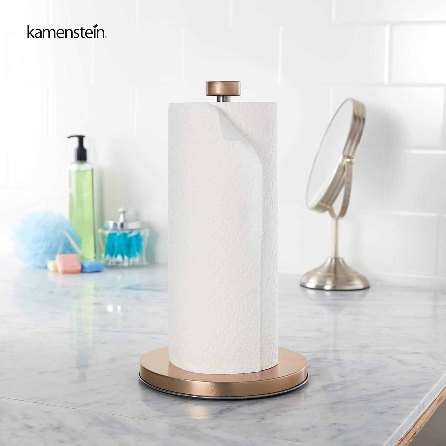 image:imageKamenstein 5114965 Perfect Tear Paper Towel Holder 13Inch Dark BrownBrushed Gold