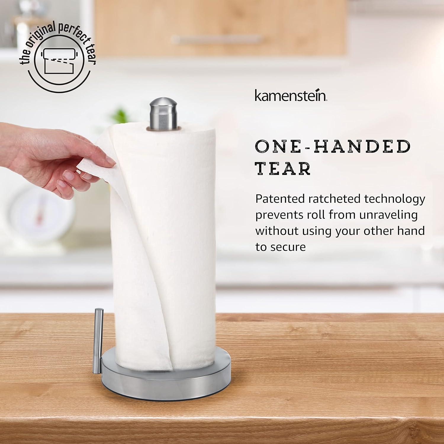 image:imageKamenstein 5114965 Perfect Tear Paper Towel Holder 13Inch Dark BrownSilver 2