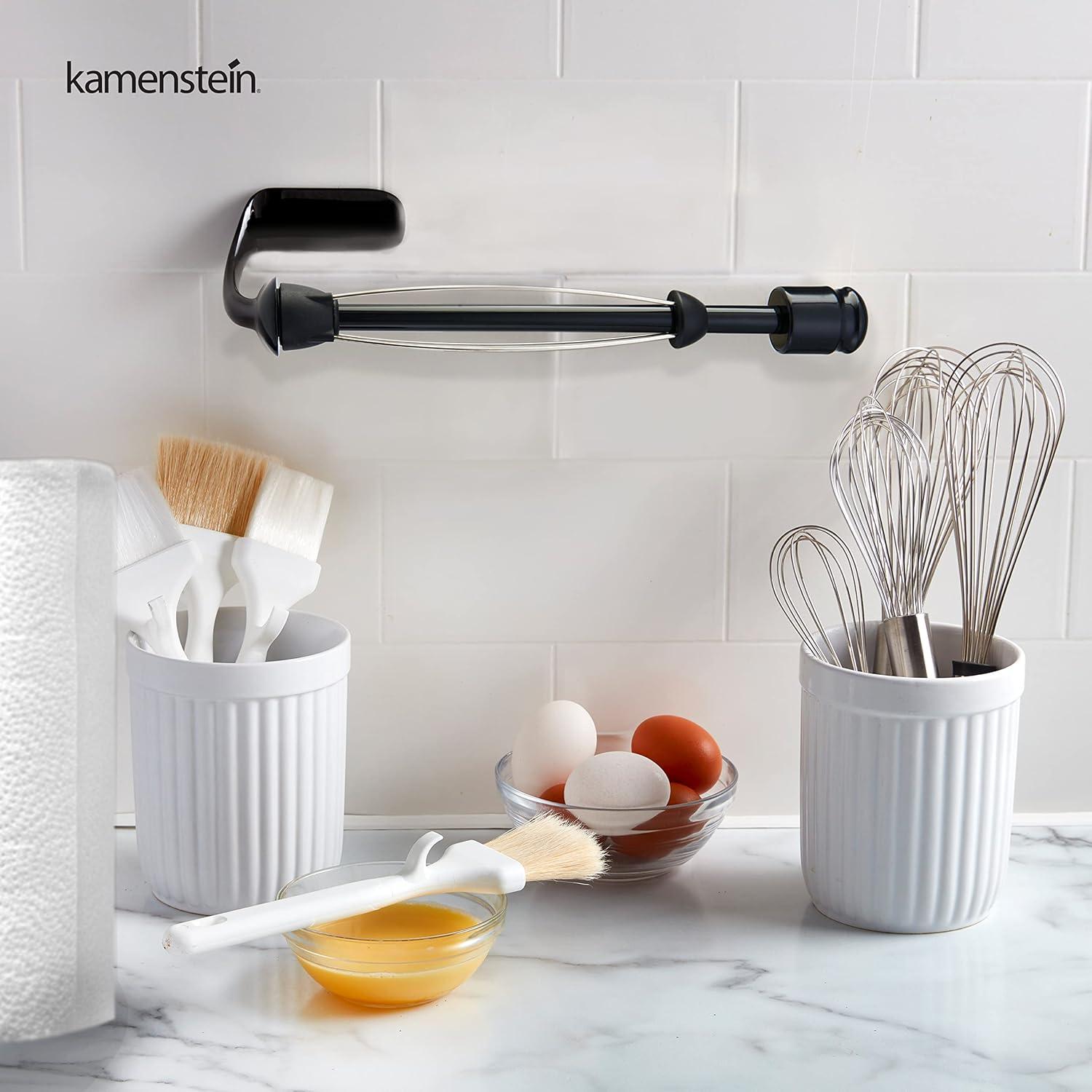 image:imageKamenstein 5136780 Perfect Tear Patented Wall Mount Paper Towel Holder with Rounded Finial 14Inch Black14Inch