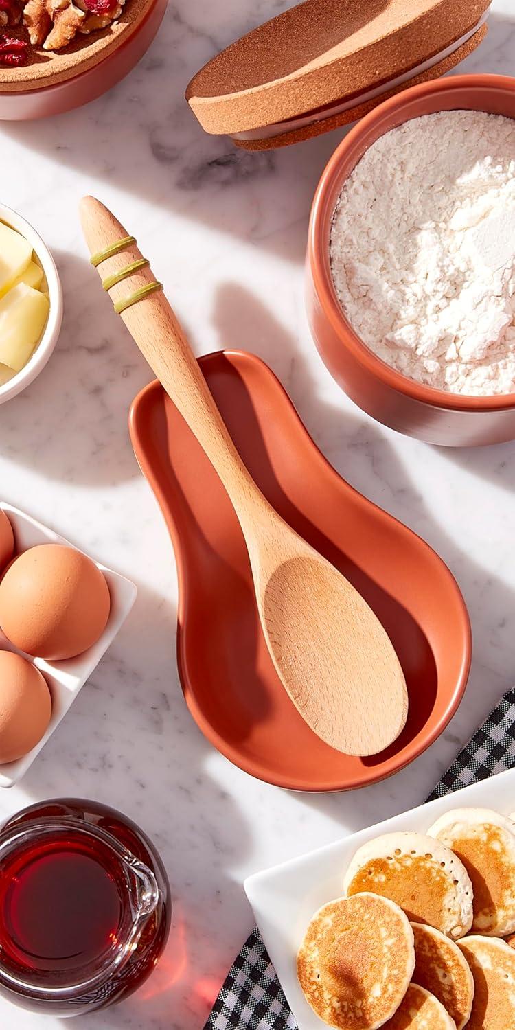 image:imageKamenstein Ceramic and Cork Spoon Rest for Kitchen Counter and Stovetop Protection from Spills and Scratches natural cork and white ceramicTerra Cotta