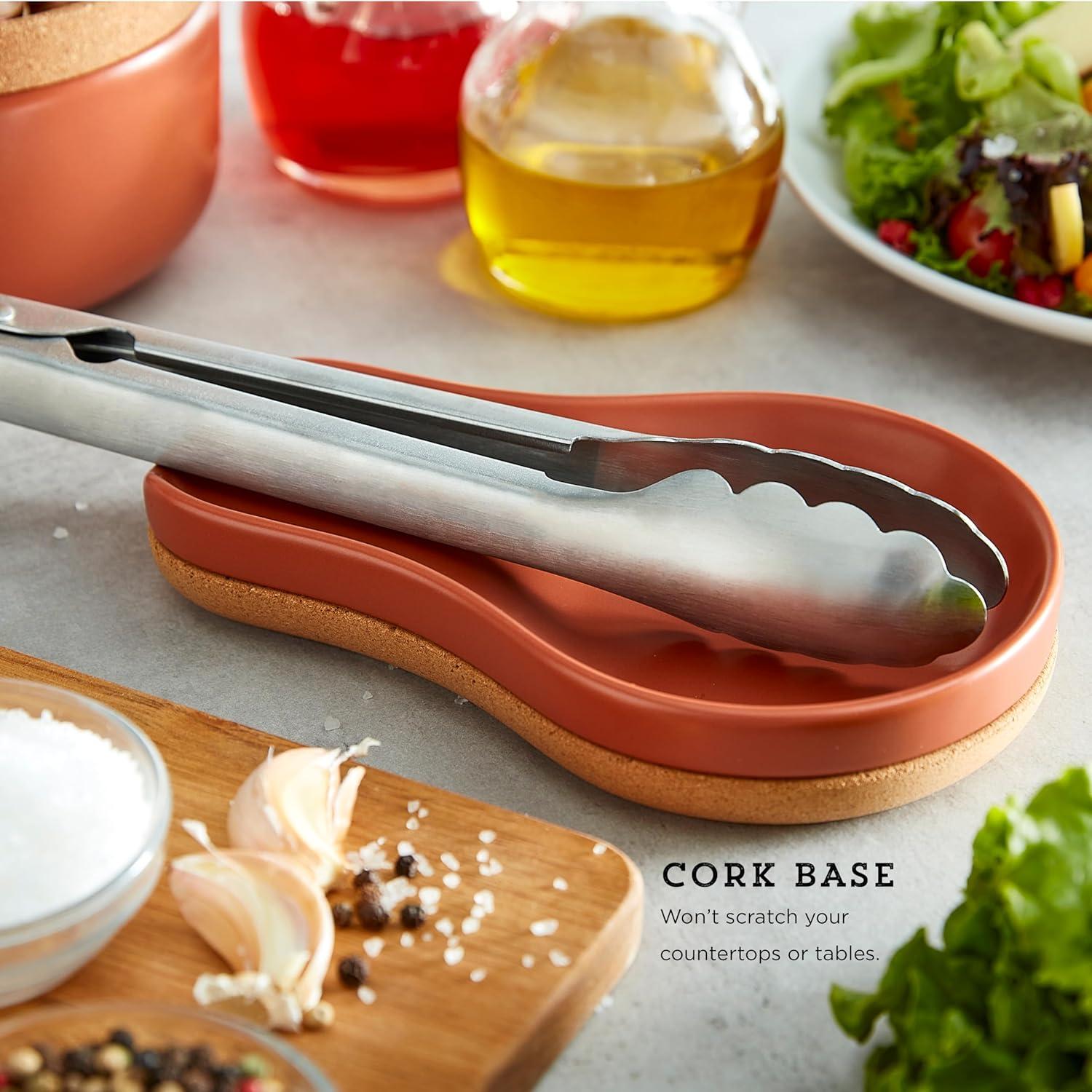 image:imageKamenstein Ceramic and Cork Spoon Rest for Kitchen Counter and Stovetop Protection from Spills and Scratches natural cork and white ceramicTerra Cotta