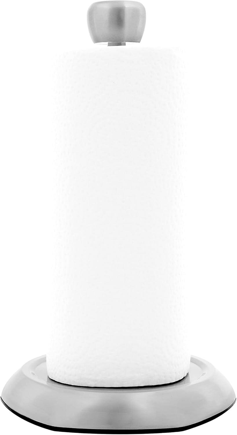 image:imageKamenstein Hexagon Base Perfect Tear Stainless Steel Countertop Paper Towel Holder One Handed Pull No Unraveling Weighted Base Prevents Tipping 14 Inch