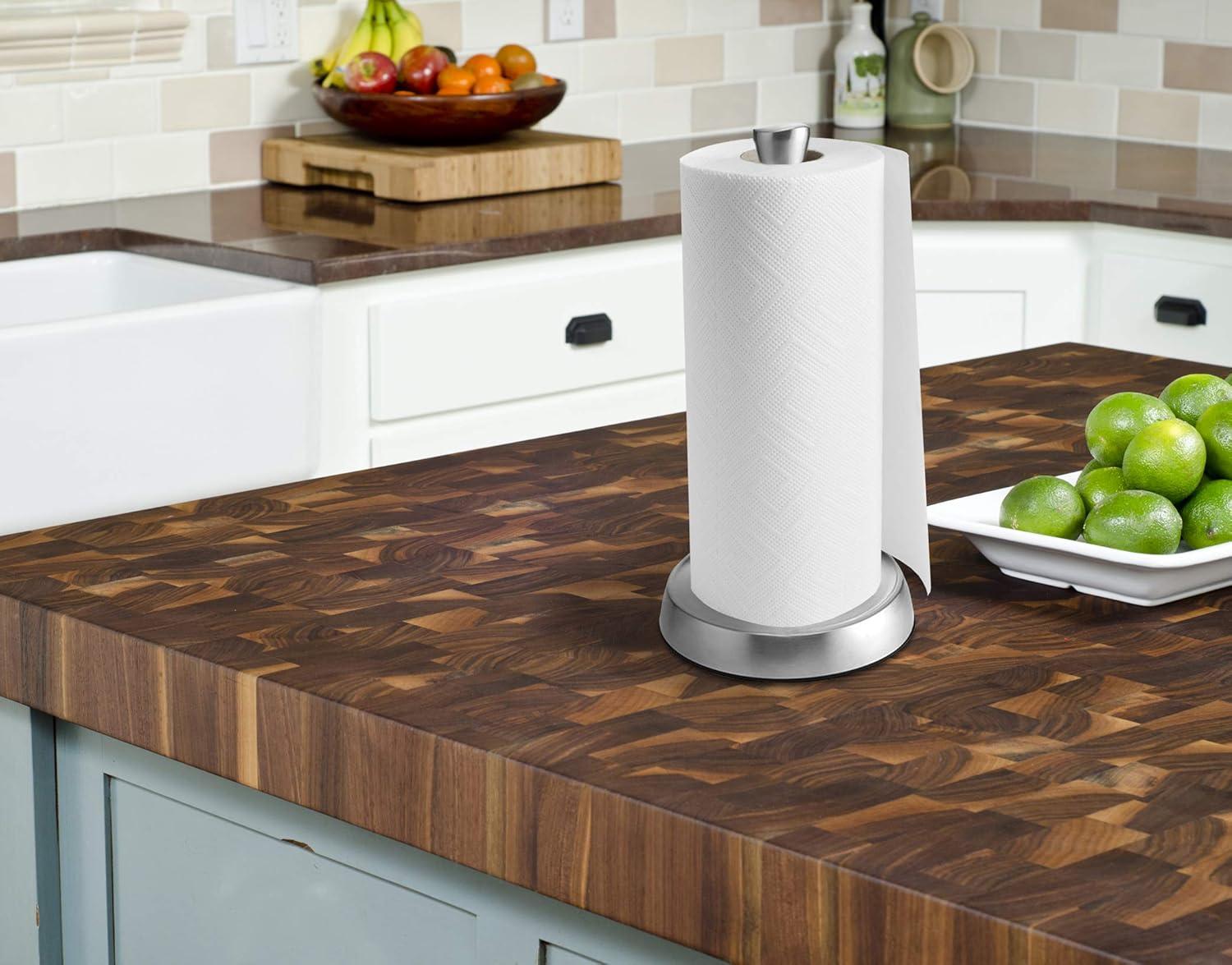 image:imageKamenstein Perfect Tear Low Profile Stainless Steel Countertop Paper Towel Holder One Handed Pull No Unraveling Weighted Base to Prevent Tipping 13 Inch728W x 728H