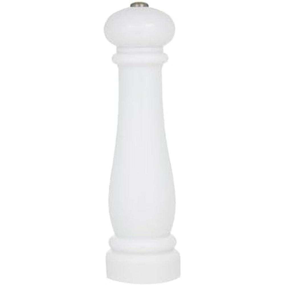 image:imageKamenstein Traditional Glossy Battery Operated Grinder for Salt or Peppercorns Easy to Use with One Handed Push of a Button Runs on Batteries batteries not Included 10in BlackWhite