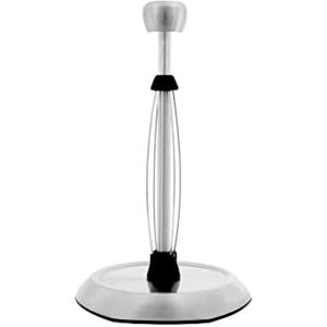 Kamenstein Hexagon Base Perfect Tear, Stainless Steel Countertop Paper Towel Holder, One Handed Pull, No Unraveling, Weighted Base Prevents Tipping, 14 Inch