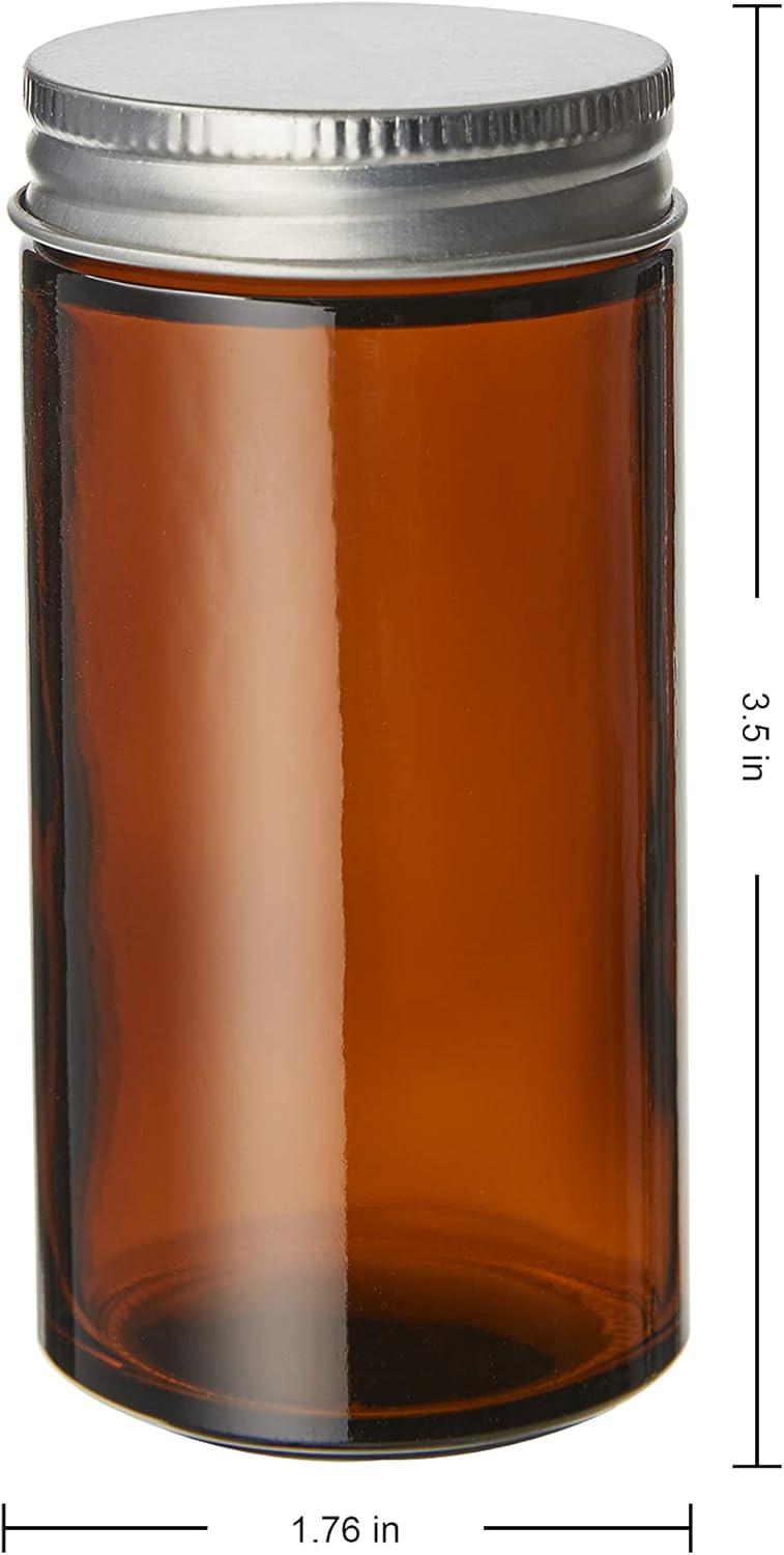 image:imageKamenstein 5244227 Empty Jars With Black Cap Set Of 12 3OunceAmber