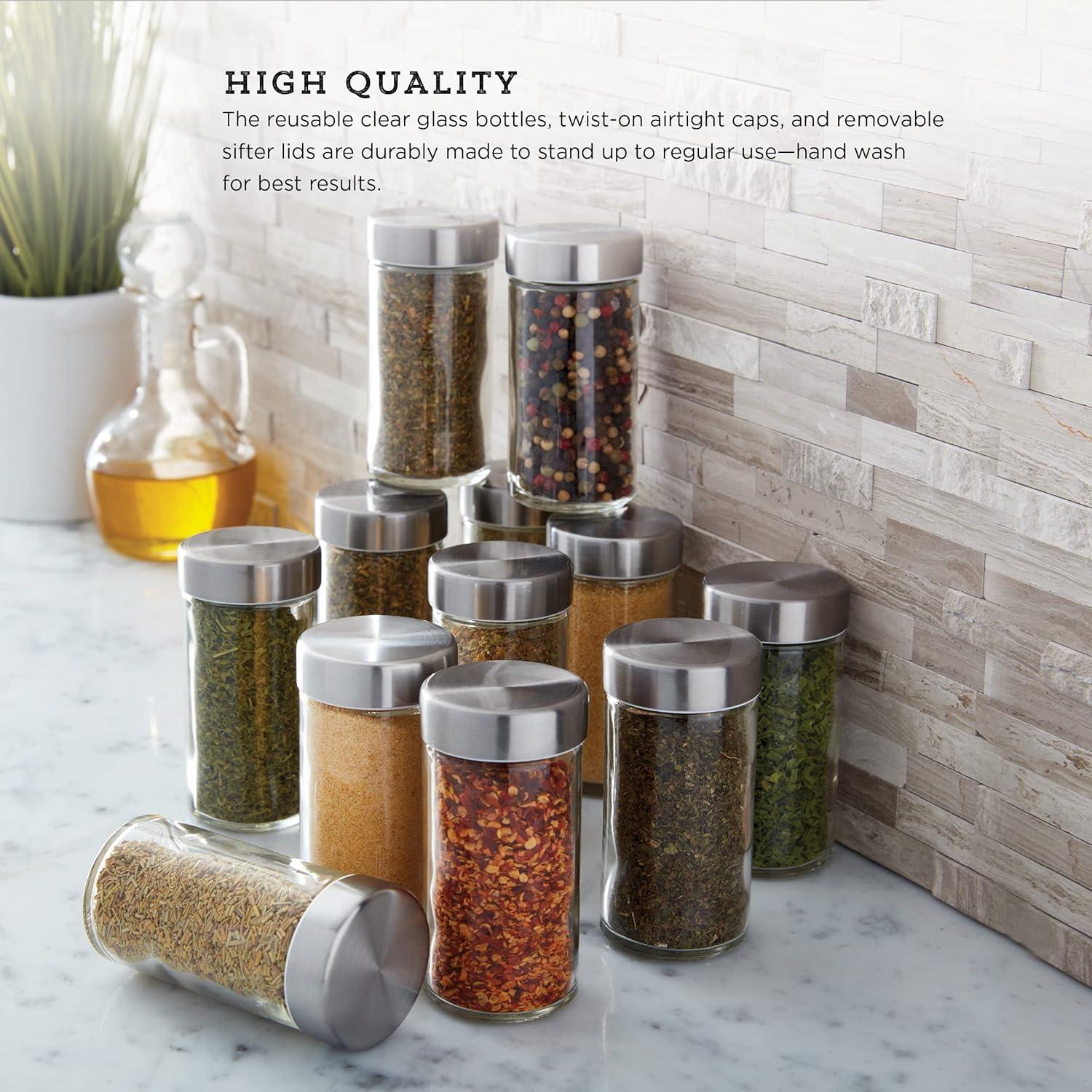 image:imageKamenstein 5244227 Empty Jars With Black Cap Set Of 12 3OunceSilver