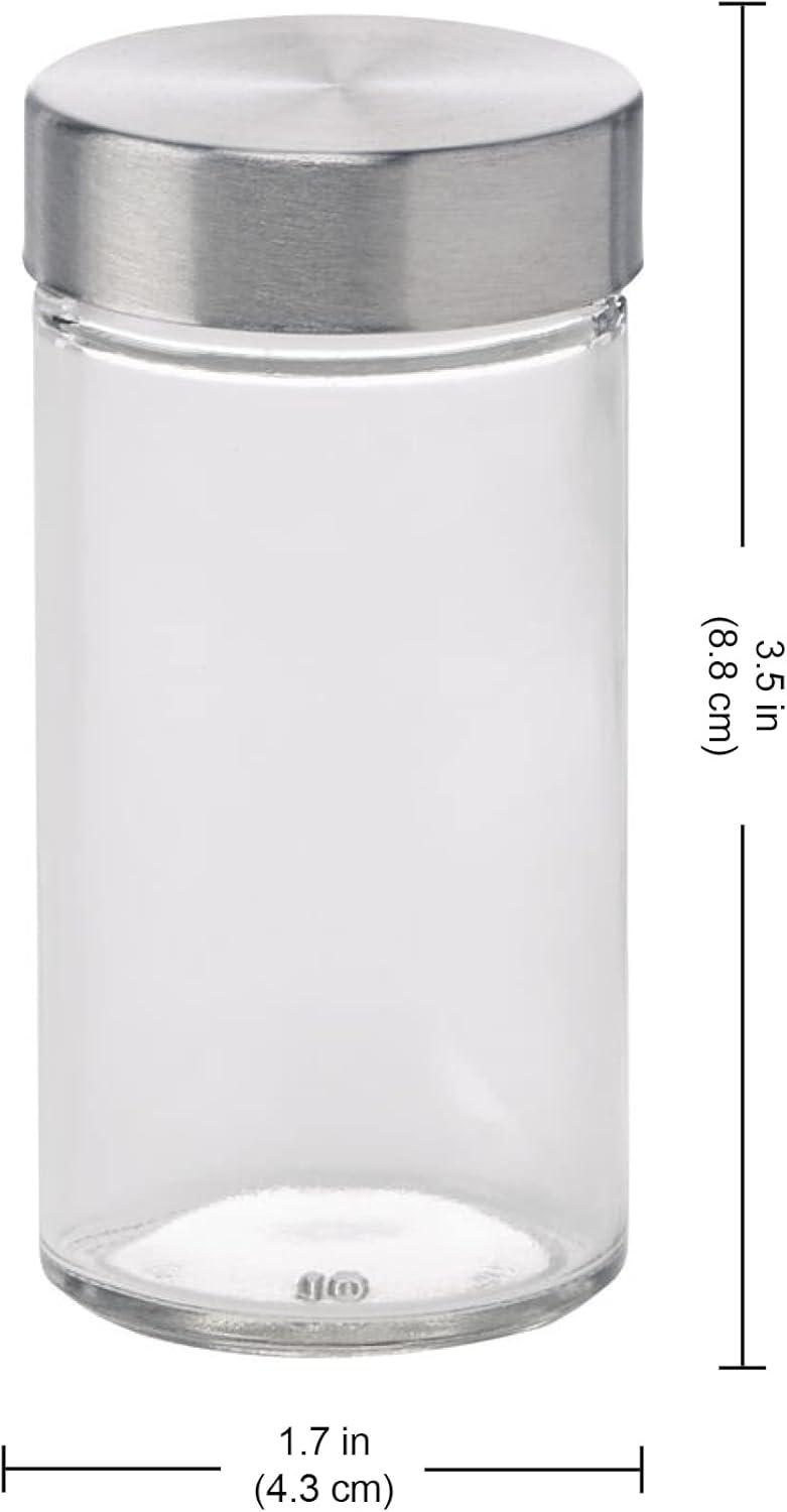 image:imageKamenstein 5244227 Empty Jars With Black Cap Set Of 12 3OunceSilver