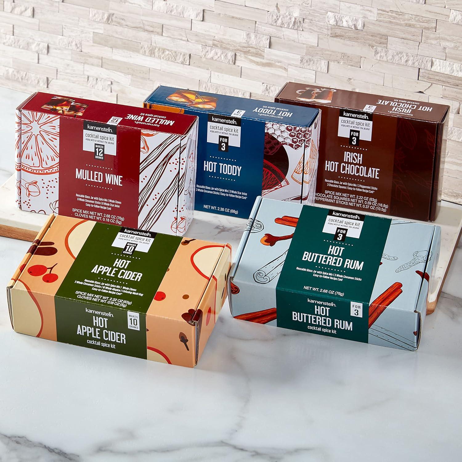 image:imageKamenstein Mulled Wine Cocktail Set Giftbox Includes Everyting to Make the Perfect Seasonal for 12 Servings Pre Measured Spices Gift Holiday Entertaining or Hosting 675 x 425 x 2InchHot Buttered