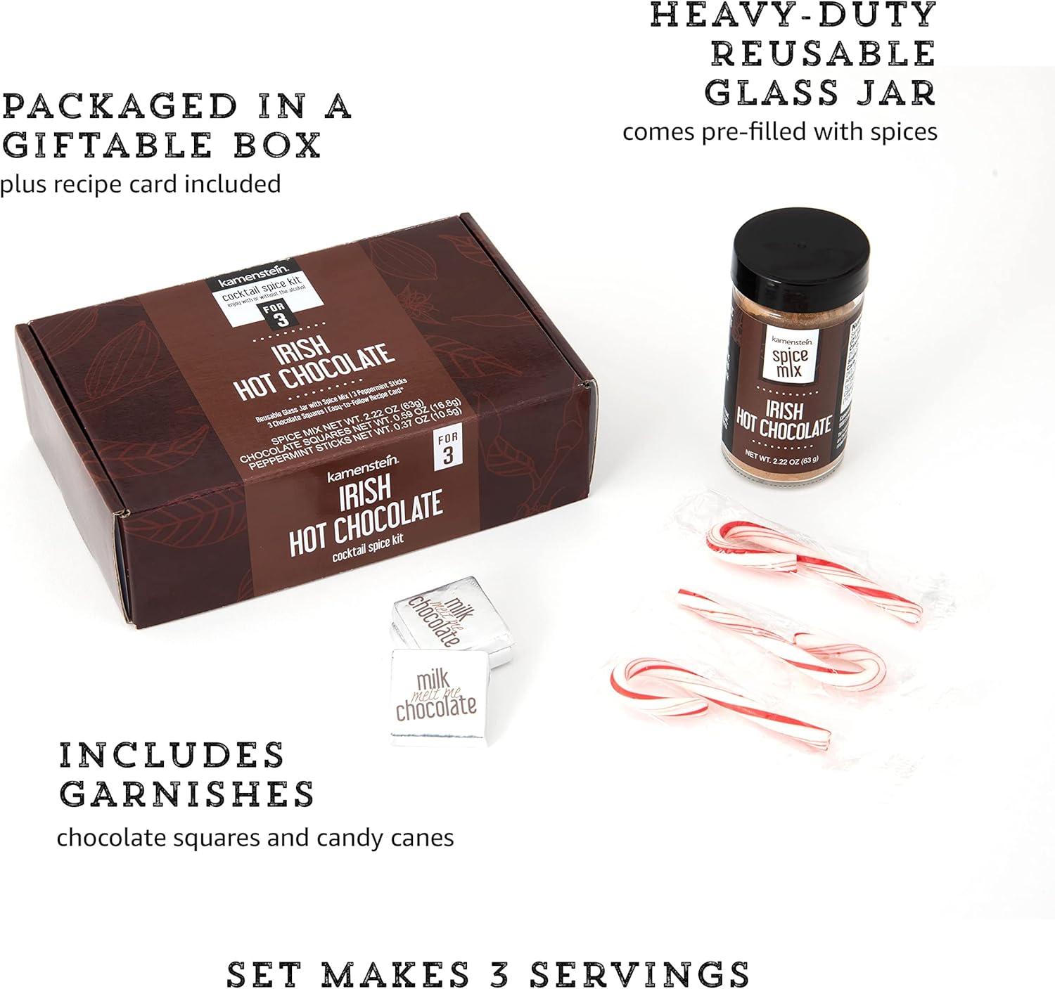 image:imageKamenstein Mulled Wine Cocktail Set Giftbox Includes Everyting to Make the Perfect Seasonal for 12 Servings Pre Measured Spices Gift Holiday Entertaining or Hosting 675 x 425 x 2InchIrish Hot Chocolate