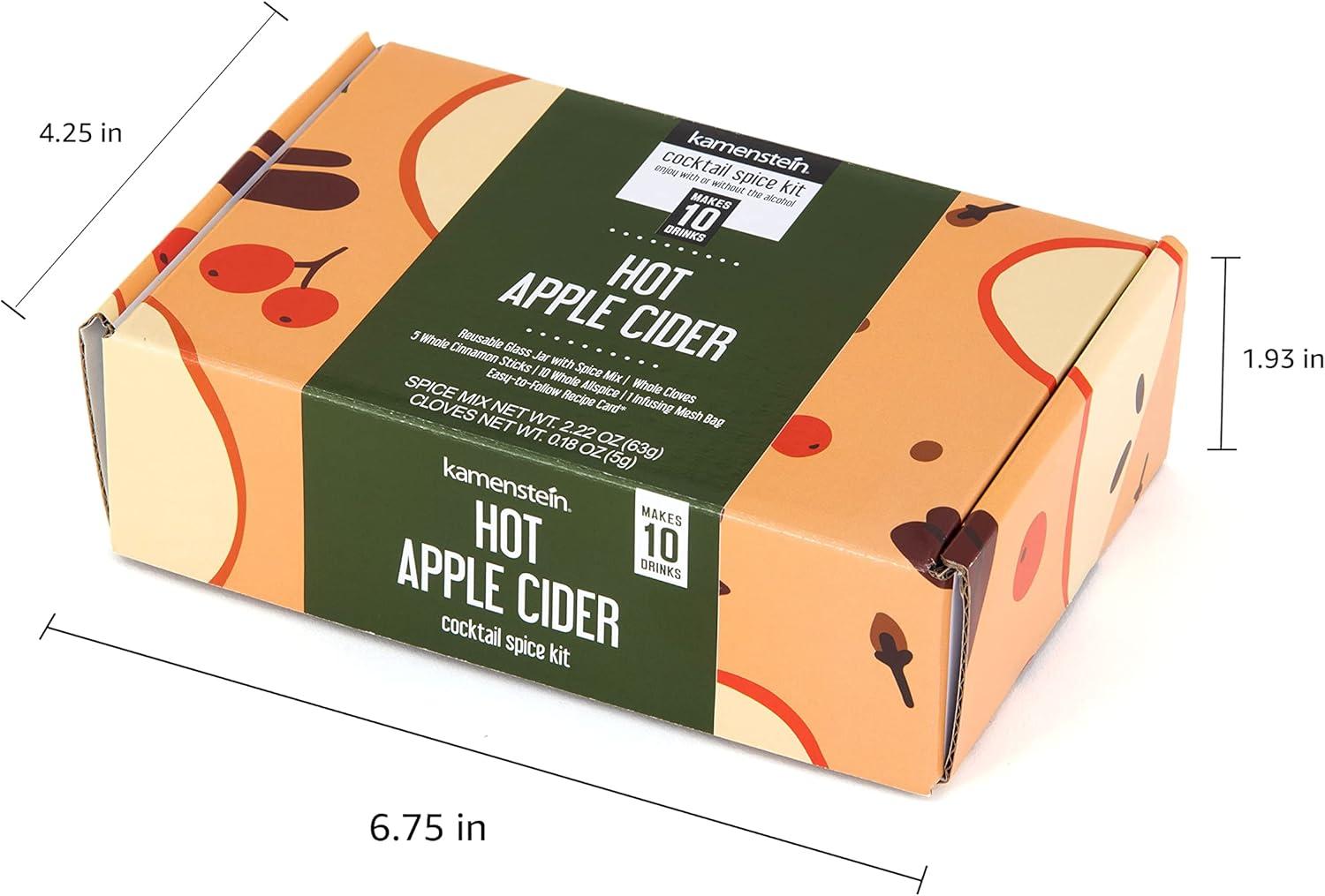image:imageKamenstein Mulled Wine Cocktail Set Giftbox Includes Everyting to Make the Perfect Seasonal for 12 Servings Pre Measured Spices Gift Holiday Entertaining or Hosting 675 x 425 x 2InchHot Apple Cider