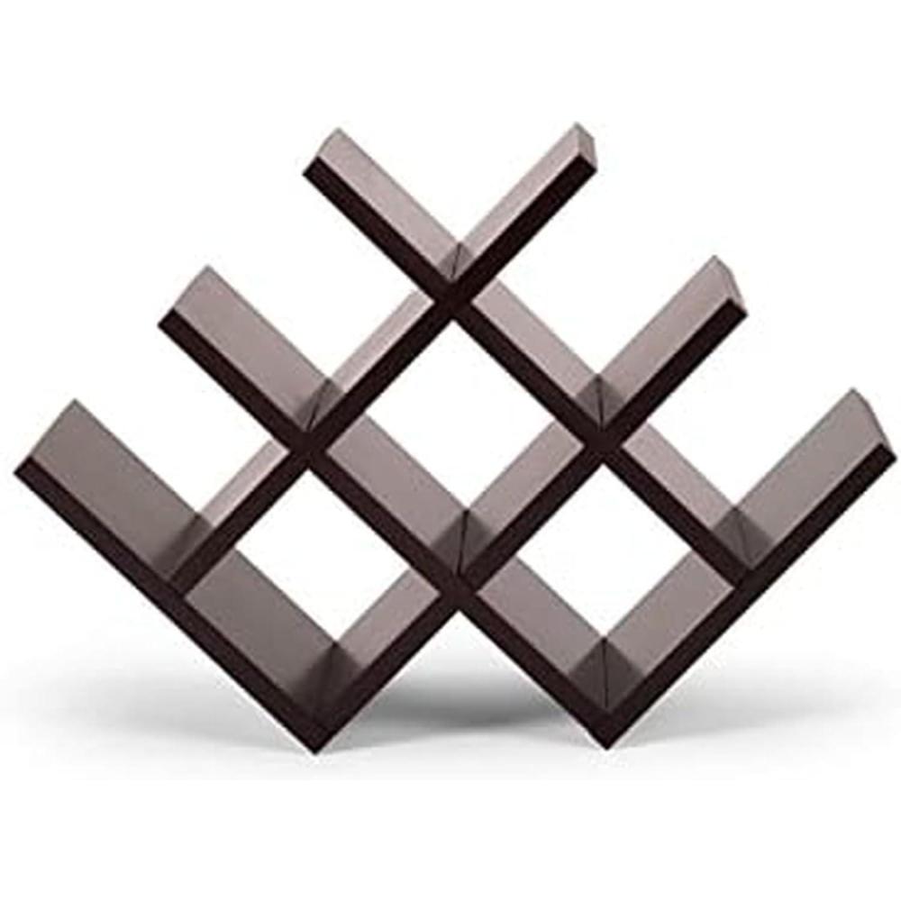 image:imageKamenstein Butterfly Countertop FreeStanding Wooden Wine Rack Dark Brown 8Bottle 8Bottle