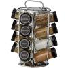 image:imageKamenstein 16 Jar Montauk Revolving Countertop Spice Rack Organizer with Spices Included FREE Spice Refills for 5 Years Chrome with Black CapsBlack